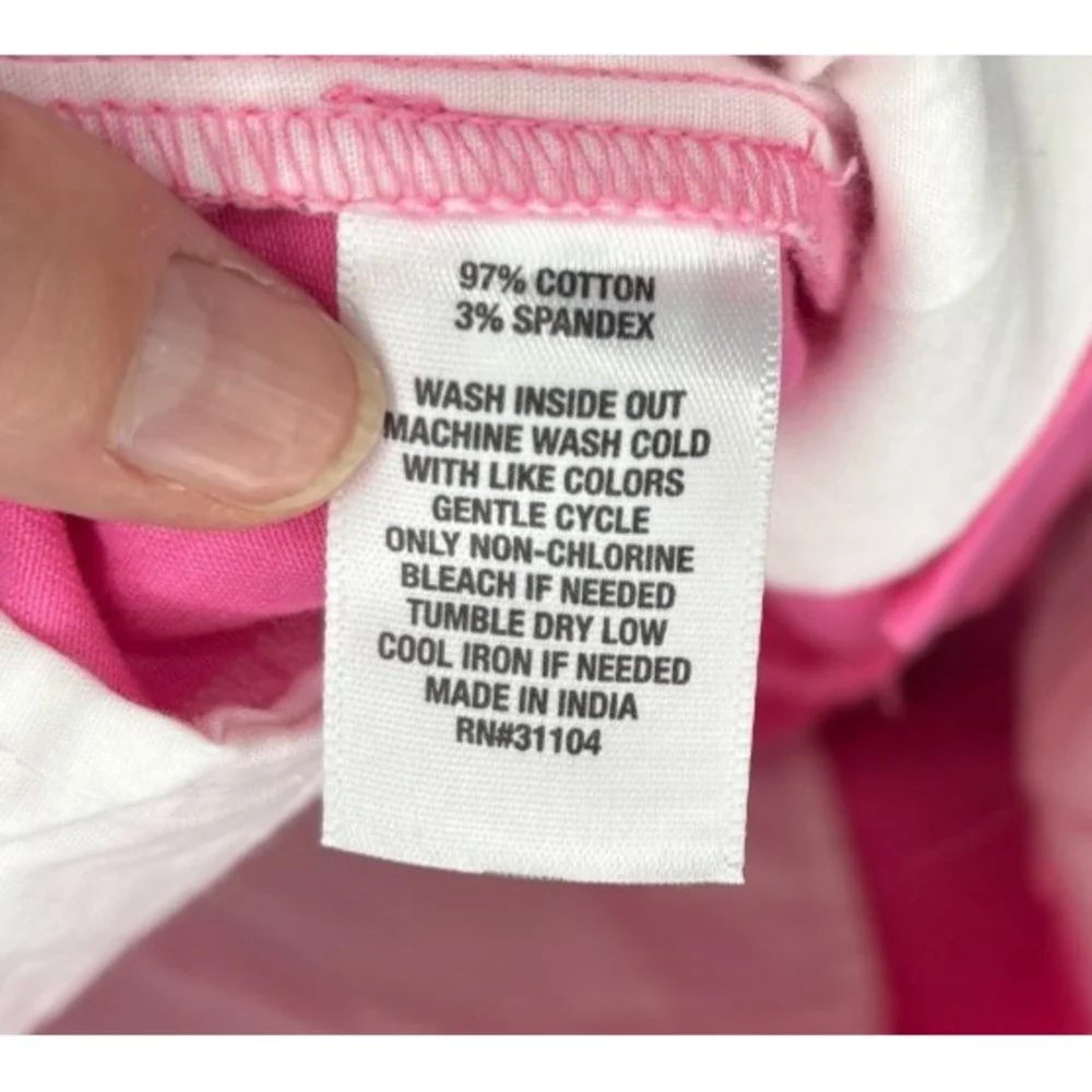 Crown and‎ Ivy Kids Girls Twill Global Pink Shorts Stretch Adjustable Waist Sz 8